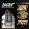 SWYSH Cheese Grater with Container Gourmet 4-Sided Stainless Steel Box