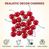 25Pcs Red Artificial Cherries, Fake Fruit Decor Simulation Cherry Model