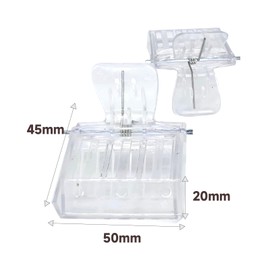 NIIIYTYB Bee Clip 2 Pcs Plastic Bee Queen Clips Transparent Plastic Cage Clips Bee Catchers Trap Box Essential Beekeepers Mark Tool for Rearing Safely Capture Store and Marking Queen Cage