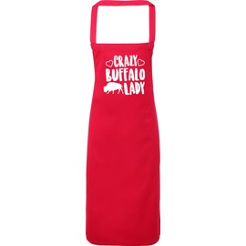 Hippowarehouse Crazy buffalo lady kids Apron kitchen cooking painting DIY onesize adult