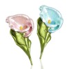 2 Pcs Elegant Calla Lily Brooch Pins Pink and Blue