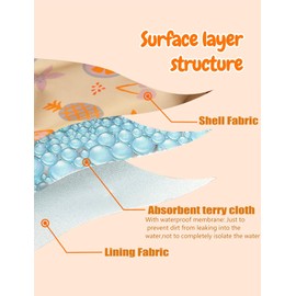 weVSwe Baby Reusable Swim Diaper Girls UPF 50+ Washable Newborn Absorbent Swimming Diapers Orange Fruits 18-24 Months