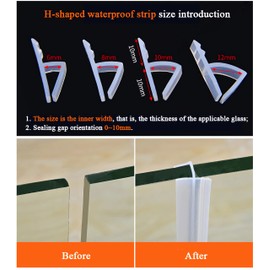 hokmly 120 Inch 10 Ft (Feet) Soft Shower Doors Sweep to Stop Leaks,Glass Door Seal Strip, Shower Silicone Seal Strip