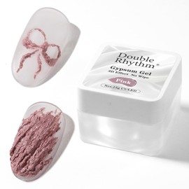 Double Rhythm 0.5 Oz Gypsum Gel Polish No Wipe for 3D Drawing Molding Sculpture and Decoration 15 ML Naril Art at Home (Gypsum Gel-Pink)