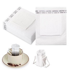 Udbrud Pack of 100 Coffee Filters, Portable Coffee Paper Filter Drip Coffee Bag with Hanging Ear Paper Coffee Filter for Most Cups, Filters for Travel, Camping, Home, Office