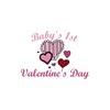 CafePress Babys 1St Valentines Day Bumper Sticker 10"x3" Rectangle Bumper