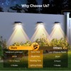 TECKNET Solar Fence Lights Outdoor 6 Pack, 3 Modes 3500K/4500K/6500K,