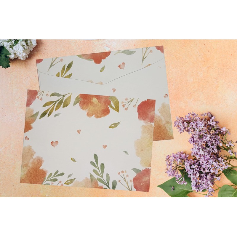 Tanshuqin 10 Pack Flower Envelopes 6.18 x 9.06 Inch Invitation