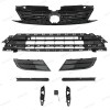 NAYSON 9PC For Jetta 2015-2018 Front Upper Lower Chrome Grille