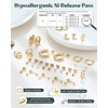Hypoallergenic Gold Stud Hoop Earrings for Women Lightweight Small 14K
