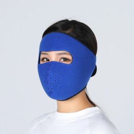 Unbranded Winter Warmer Fleece Full Face Mask Ski Snow Face Mask Balaclava for Women Men - Blue