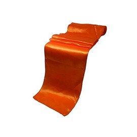 ELINA'S PACK OF 30 Wedding 12 x 108 inch Satin Table Runner Wedding Banquet Decoration (30, ORANGE)