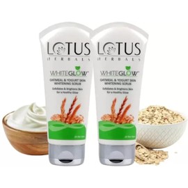 Herbal's White-Glow Face Scrub, Oatmeal and Yogurt, 100g, 2 Pack