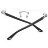 HEPIDEM 100% Really Buffalo Horn Handmade Glasses Frame Square Rimless