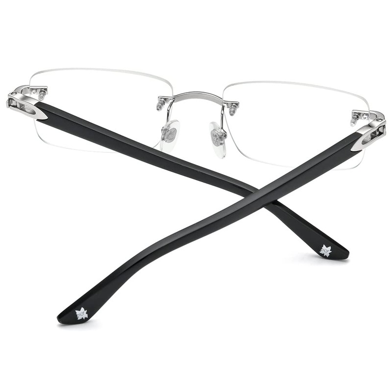 HEPIDEM 100% Really Buffalo Horn Handmade Glasses Frame Square Rimless
