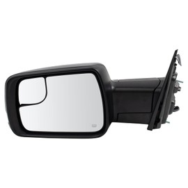 TRQ Driver Side Power Folding Mirror Heated Memory Smooth Black Compatible with 2019-2022 Ram 1500 CH1320476