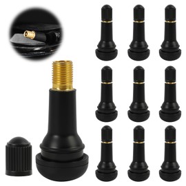 10 Stück TR413 Gummi Ventile – Hochwertige Reifenventile in Schwarz Für Autos, Motorräder Und Quads, Snap-in Gummiventile Für Schlauchlose Reifen, Hohe Temperaturbeständigkeit