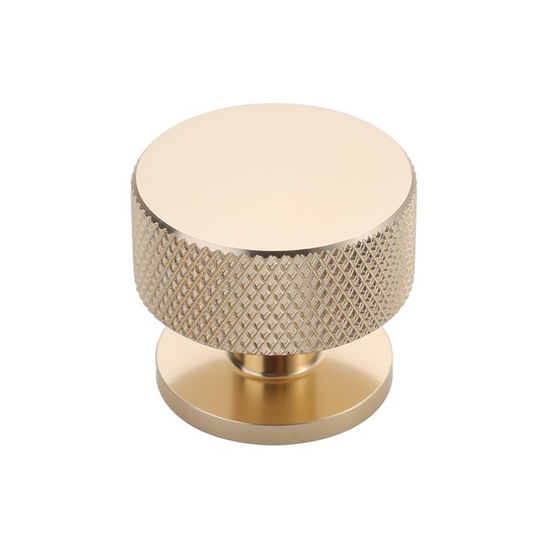 Alzassbg 10 Pack Gold Cabinet Knobs, 1.2 Inch Diameter Kitchen