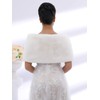 Aukmla Wedding Party Fur Wraps and Shawls Bridal Fur Stole