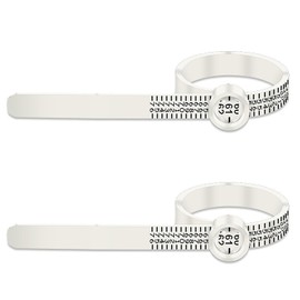Kzouenzu Ring Measuring Tape [Pack of 2], Ring Sizer Measuring Tape, Ring Size Measuring Tool for Ring Size Determine Measuring, Plastic