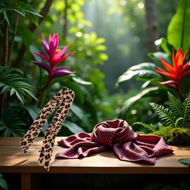 Galepromot Brown Leopard Neck Tie Chic Skinny Scarf Hairband Stylish Purse Scarf Leopard Accessory Women's Fashion Scarves Women's Fashion Scarves Scarves and Wraps