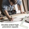 Woodworking Square,Stainless Steel Framing Tools L-Square Carpentry Square - Double-Sided