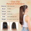 S-noilite Real Hair Ponytail Extensions, Braid Hair Extensions, Straight, 105