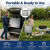 Portable Stainless Steel Metal Folding Table 31.5"x31.5" No-Assembly