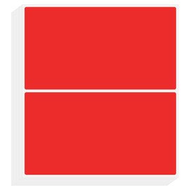 PATIKIL Color Coding Labels 3 x 2 Inch, 50 Pcs Rectangular Colored Labels Sticker Moving Stickers Tags for Inventory Packing Box, Red