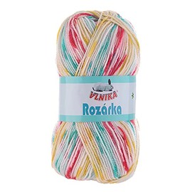 100 g Rozárka Knitting Yarn Multi-Coloured Self-Patterning Knitting Wool Choice of Colours Colour: 43 Multi-Coloured