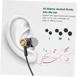 KOMBIUDA in Ear Earphones with Mic Noise Cancelling Headphones for Phone Tablet Comfortable Fit Durable TPE Cable Sound for Gaming Calls