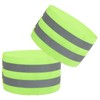 2 Stück Reflektorband Fahrrad - Hosenklammer Grün, Elastisch & mit