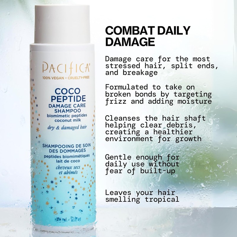 Pacifica 15050 Champú y Acondicionador con Coco y Péptidos –