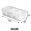 Eanpet 2Pack Divided Snackle Box Charcuterie Container Poratble Bacon Container
