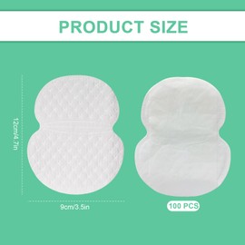 NITAIUN Pack of 100 Underarm Pads, Sweat Pads, Underarm Pads, Women's Underarm Pads, Men's Underarm Sweat Pads, Disposable Underarm Protection, Sweating Fit, Absorbing Against Sweat Stains (Pack of