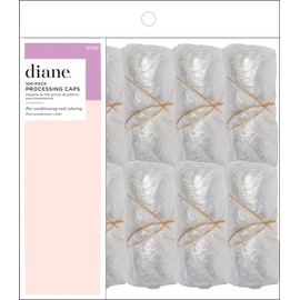 Diane Disposable Clear Processing Hair Caps, For Salons, DIY, Conditioning, Dyeing, Hair Treatments (100 Count (Pack of 1))
