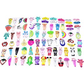 Girls Hair Clips toddler Barrettes 80 PCS Lovely Animal Fruit Printed Pattern Metal Snap Hair Clips Cartoon Design Hairpins for Kids Teens Toddler Girls Teens Babies Children Women Pets (80 Different Animal)