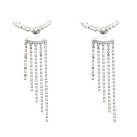 Stocking Stuffers Holiday Outfits for Women 2024 Rhinestone Earrings for Women Bridal Earrings Crystal Dangle Earring Gold Tassel Earrings Bridal Wedding Guest Dresses for Women