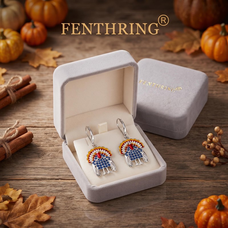 Turkey Thanksgiving Earrings for Women Drop Dangle Holiday Jewely