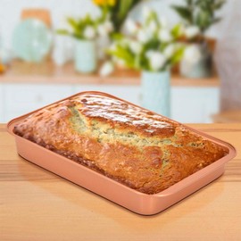 Ihanini Nonstick Copper Baking Pan Ceramic Coated even cooking,Dishwasher and Oven Sfe-PTFE PFOA Free