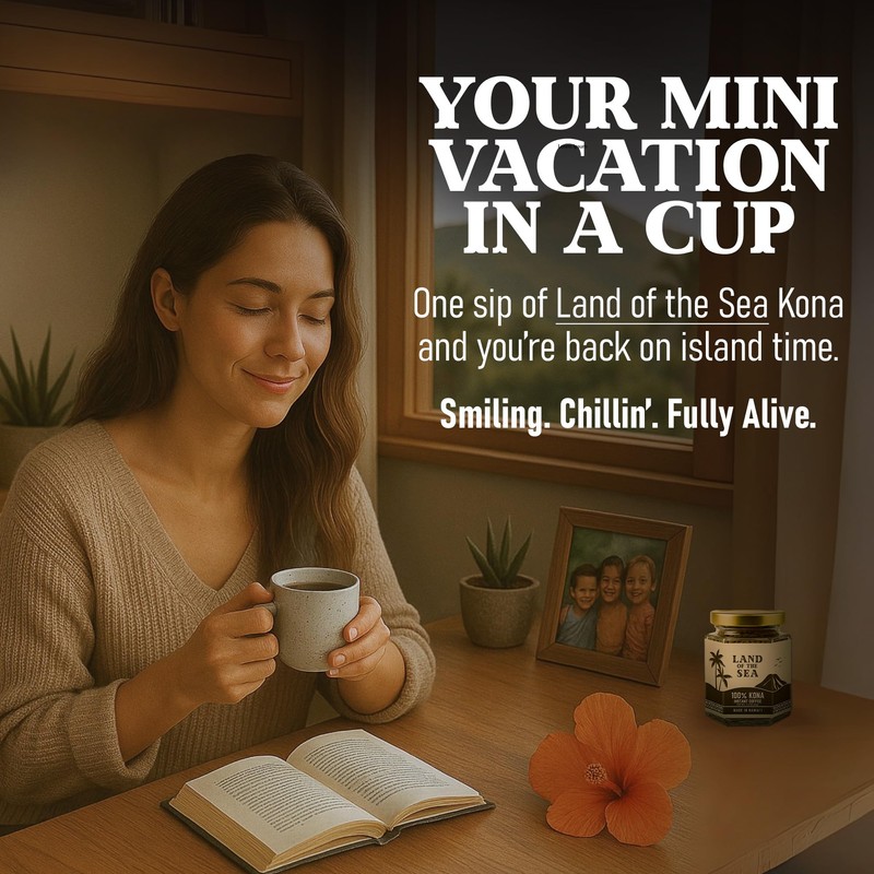 Land of the Sea 100% Kona Instant Coffee - Freeze