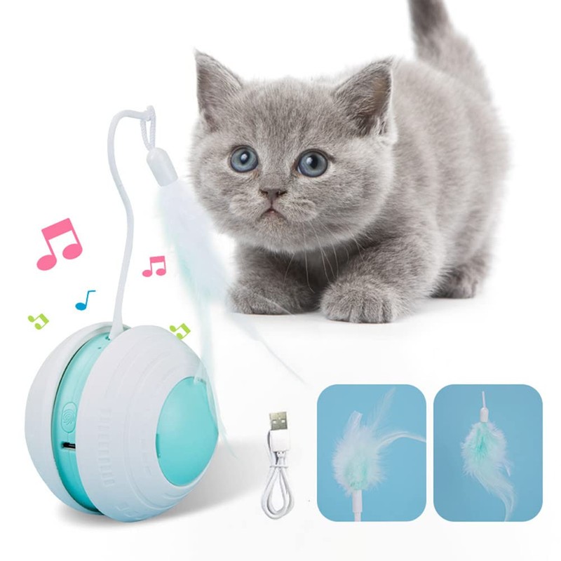 Cat Super Smart Fully Automatic Ball Bird Saying Gradient LED