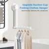 Obsoorth Foldable Clothes Drying Rack with Suction Cup, Wall-Mounted Clothes