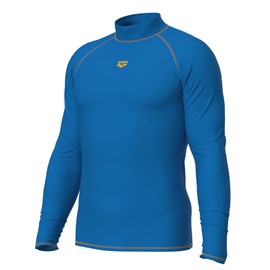 ARENA Men's Rash Vest L/S Graphic Shirt (Pack of 1), blue china.