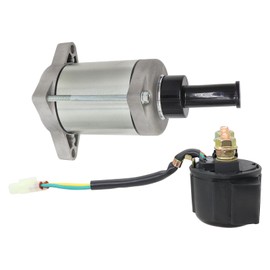 31200-HP5-601 31200-HR0-F01 Starter Motor High Torque for Honda 2007-2014 ATV Rancher 420 TRX420 2012-2019 Foreman 500 TRX500FE TRX500FM 2015-2019 Pioneer 500 with Starter Relay Solenoid