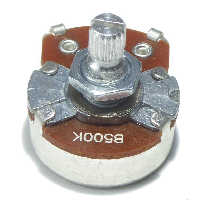 B500K linear guitar potentiometer 24mm diameter 15mm shaft tone volume
