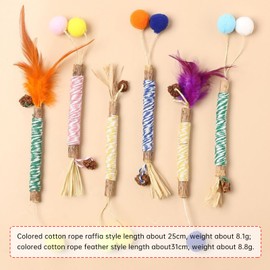 Silvervine Kaustäbchen für Katzen, Kauspielzeug für Kätzchen, Zahnspielzeug, natürliche Zahnstäbchen, Zahnreinigung und Stressabbau, 6 Stück