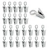 24 Pcs Set of Curtain Clips, Stainless Steel Curtain Hooks,