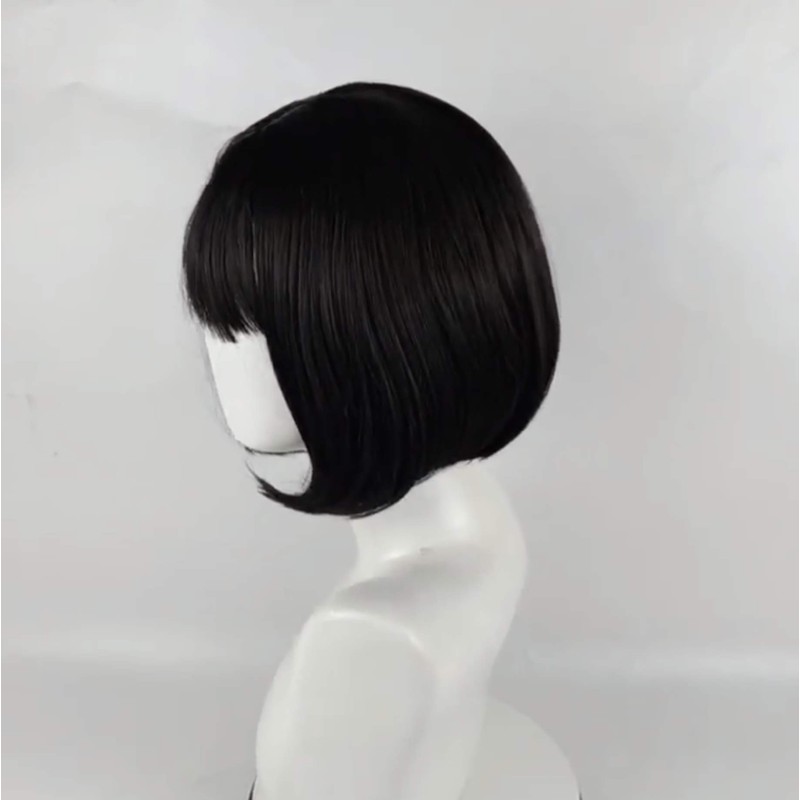 Donally Women's Full Wig Short Bob Straight Wig (Brown)