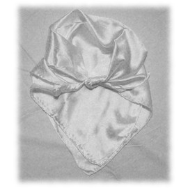 Wyoming Traders Solid Jacquard 100% Silk Cowboy Buckaroo Scarves (White) 34.5" Square